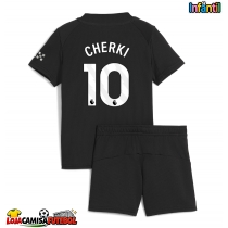 Camisa de Futebol Manchester City Rayan Cherki #10 Equipamento Secundário Infantil 2025-26 Manga Curta (+ Calças curtas)